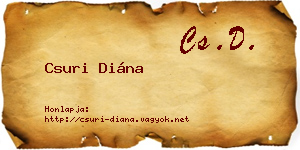 Csuri Diána névjegykártya
